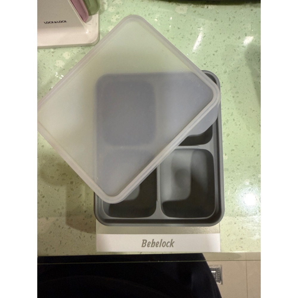二手九成新Bebelock副食品分裝盒100ml*4格-細節圖3