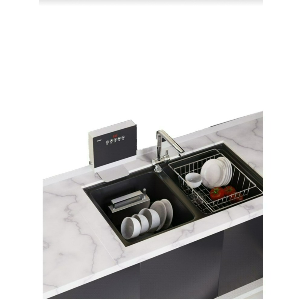 AHUIZI洗碗機全自動家用小型超聲波洗碗機水槽式免安裝洗碗神器-細節圖2