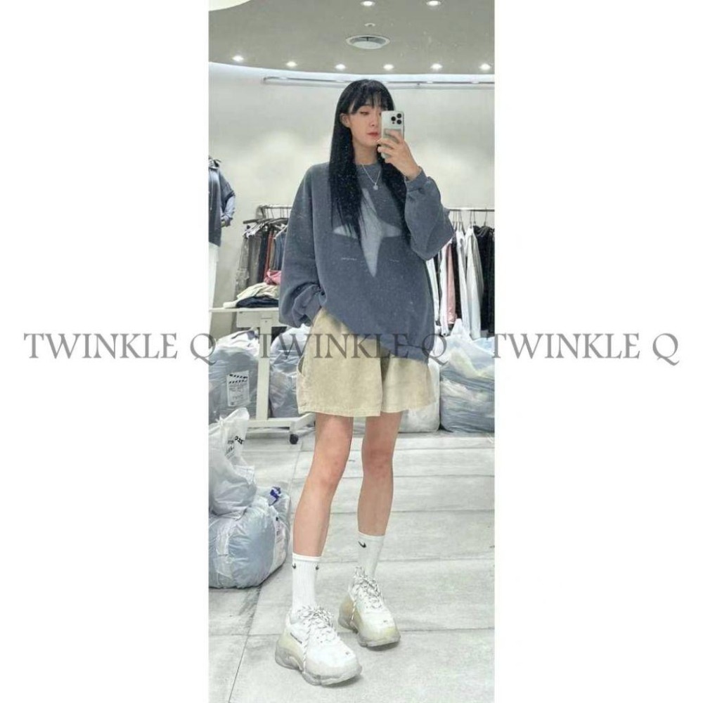 🎀 Twinkle Q 🎀-預購✈️正韓🇰🇷東大門 顯瘦 修身 燈芯絨 鬆緊 休閒 短褲 褲子 休閒褲-細節圖4