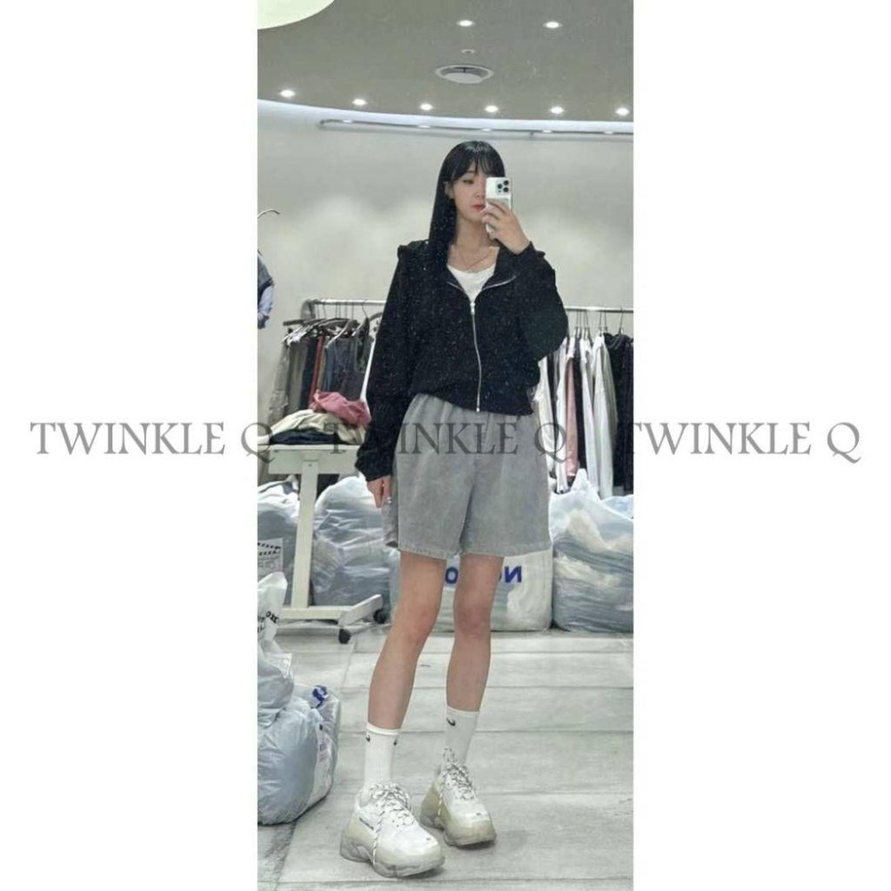 🎀 Twinkle Q 🎀-預購✈️正韓🇰🇷東大門 顯瘦 修身 燈芯絨 鬆緊 休閒 短褲 褲子 休閒褲-細節圖7