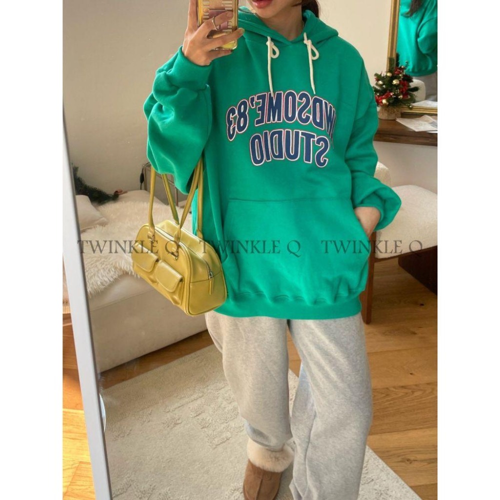 🎀 Twinkle Q 🎀-預購✈️正韓🇰🇷東大門 美式 復古 字母 水洗 大學Ｔ Ｔ恤 休閒 長袖 上衣 男女 中性-細節圖4