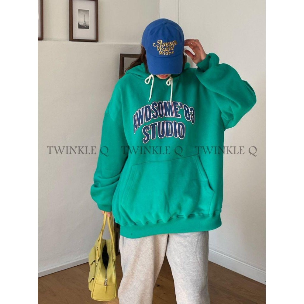 🎀 Twinkle Q 🎀-預購✈️正韓🇰🇷東大門 美式 復古 字母 水洗 大學Ｔ Ｔ恤 休閒 長袖 上衣 男女 中性-細節圖5