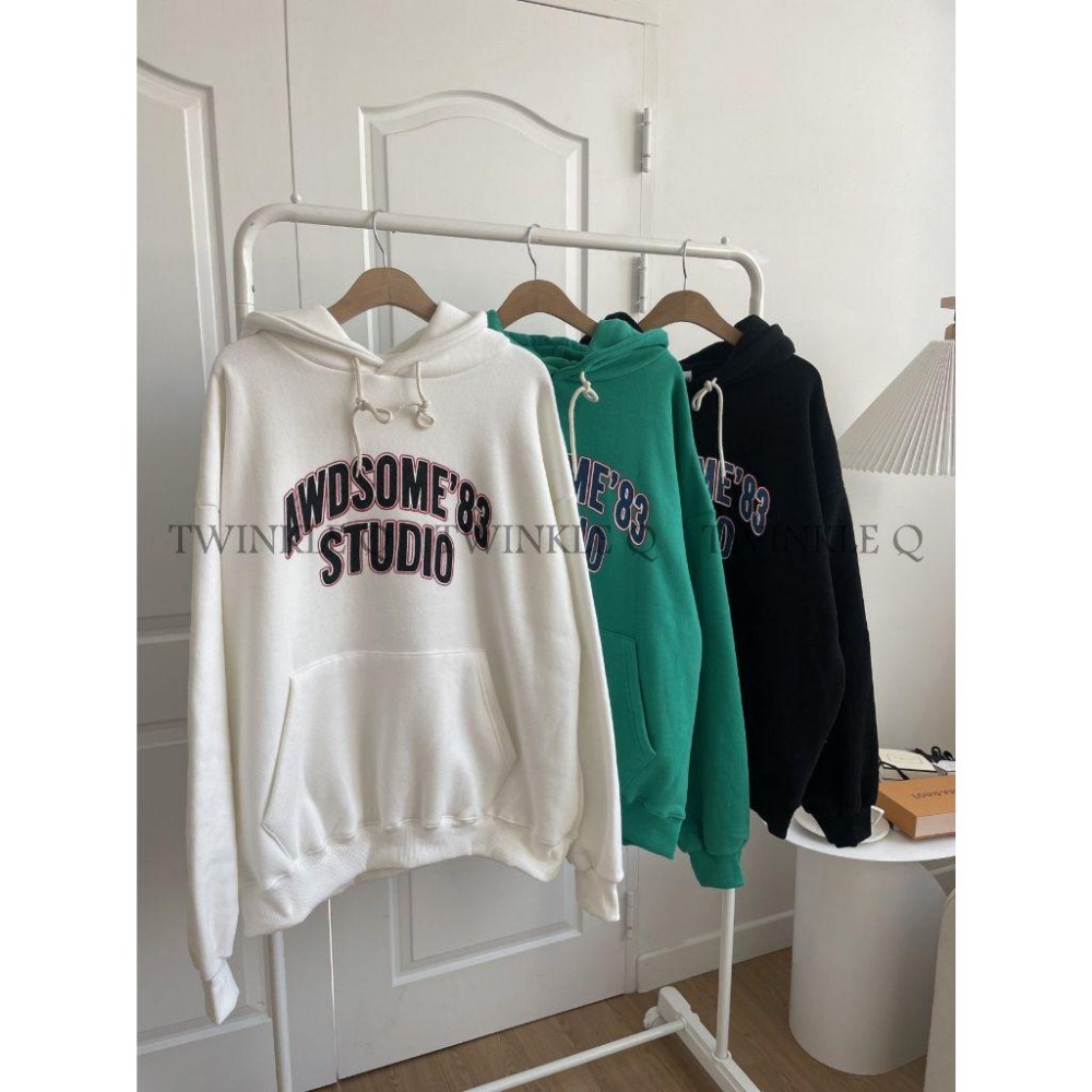 🎀 Twinkle Q 🎀-預購✈️正韓🇰🇷東大門 美式 復古 字母 水洗 大學Ｔ Ｔ恤 休閒 長袖 上衣 男女 中性-細節圖6