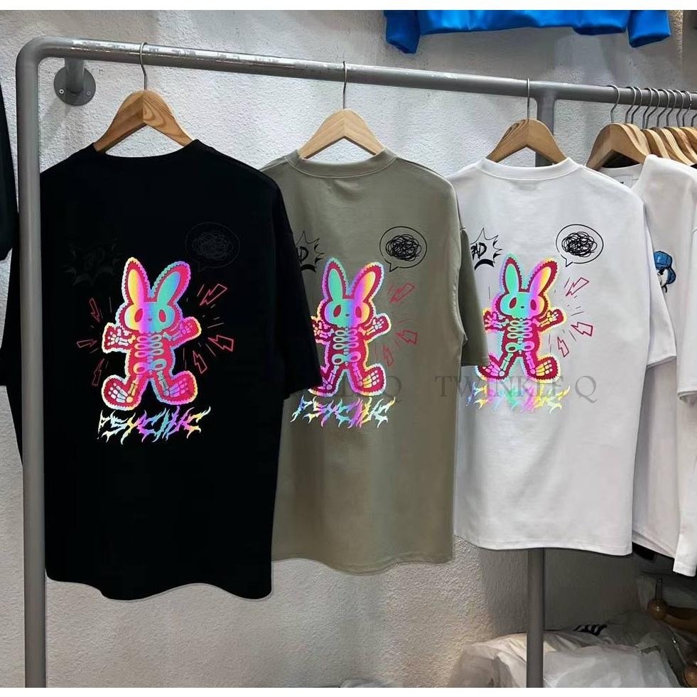 Twinkle Q韓國代購-預購✈️東大門🔥南大門正韓 短袖t恤 觸電 兔兔 反光 休閒上衣 短t t恤 男女 中性-細節圖7