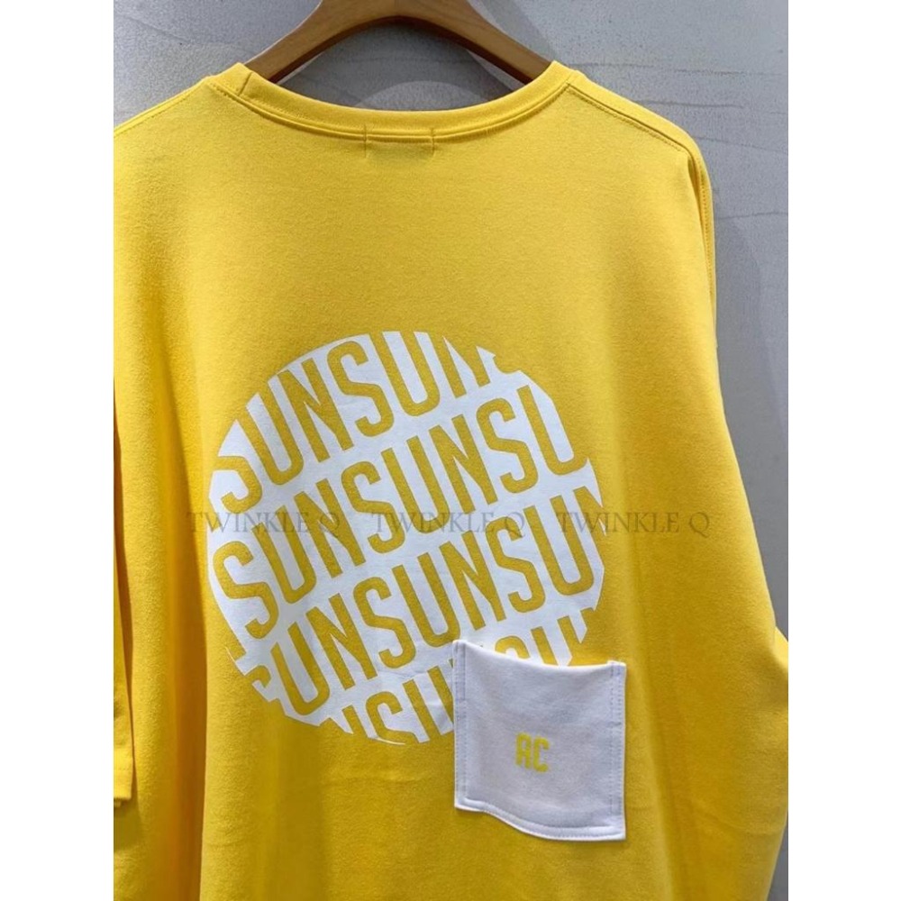 Twinkle Q韓國代購-預購✈️東大門🔥南大門正韓 短袖t恤 圓形 圖案 口袋 休閒上衣 短袖上衣 t恤 男女 中性-細節圖3