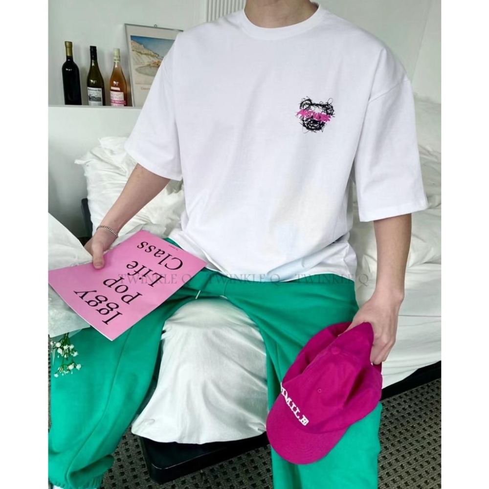 Twinkle Q韓國代購-預購✈️東大門🔥南大門正韓 短袖t恤 熊熊 藝術 塗鴨 圖案 休閒上衣 短袖 t恤 男女中性-細節圖9