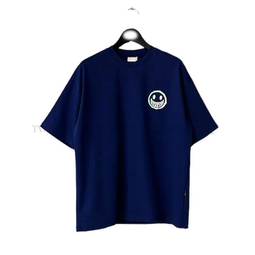 Twinkle Q韓國代購(現貨＋預購) ✈️東大門🔥南大門正韓 短袖t恤 笑臉 塗鴨 反光 潮t 休閒 t恤 男女中性-細節圖4