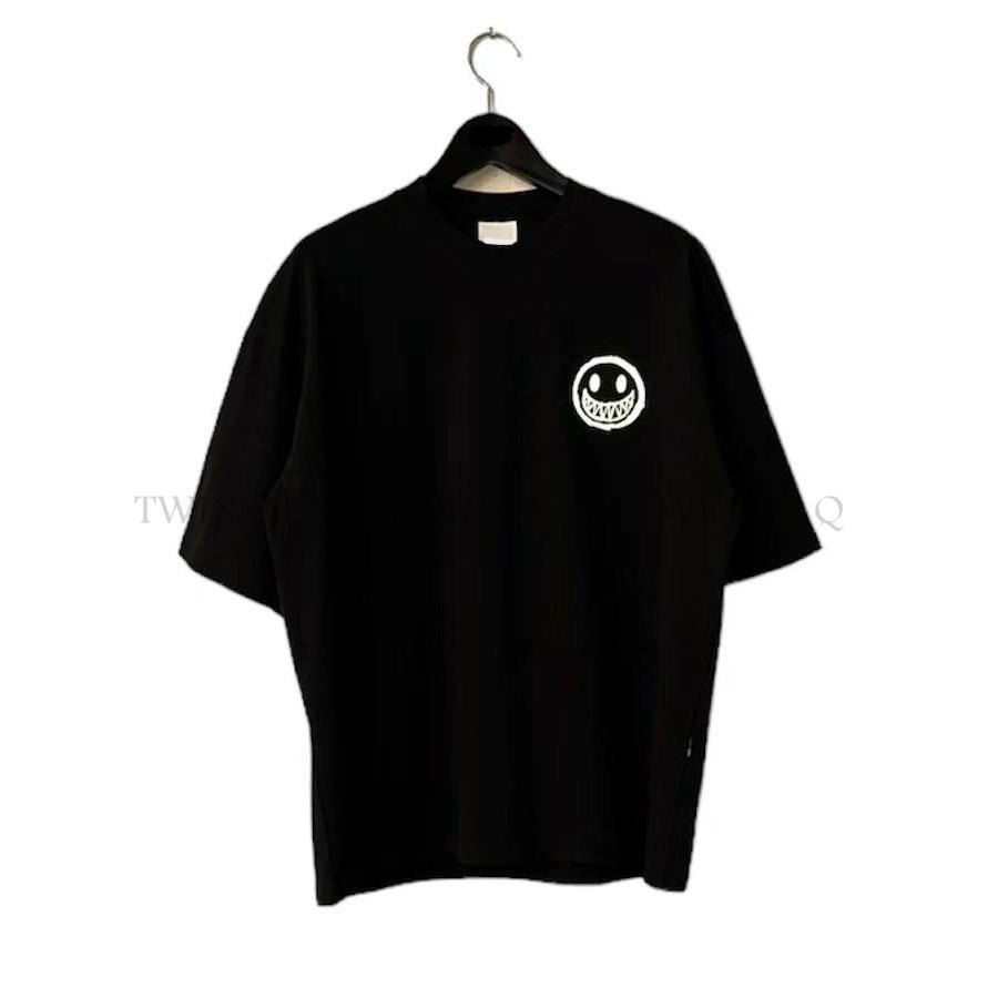 Twinkle Q韓國代購(現貨＋預購) ✈️東大門🔥南大門正韓 短袖t恤 笑臉 塗鴨 反光 潮t 休閒 t恤 男女中性-細節圖5