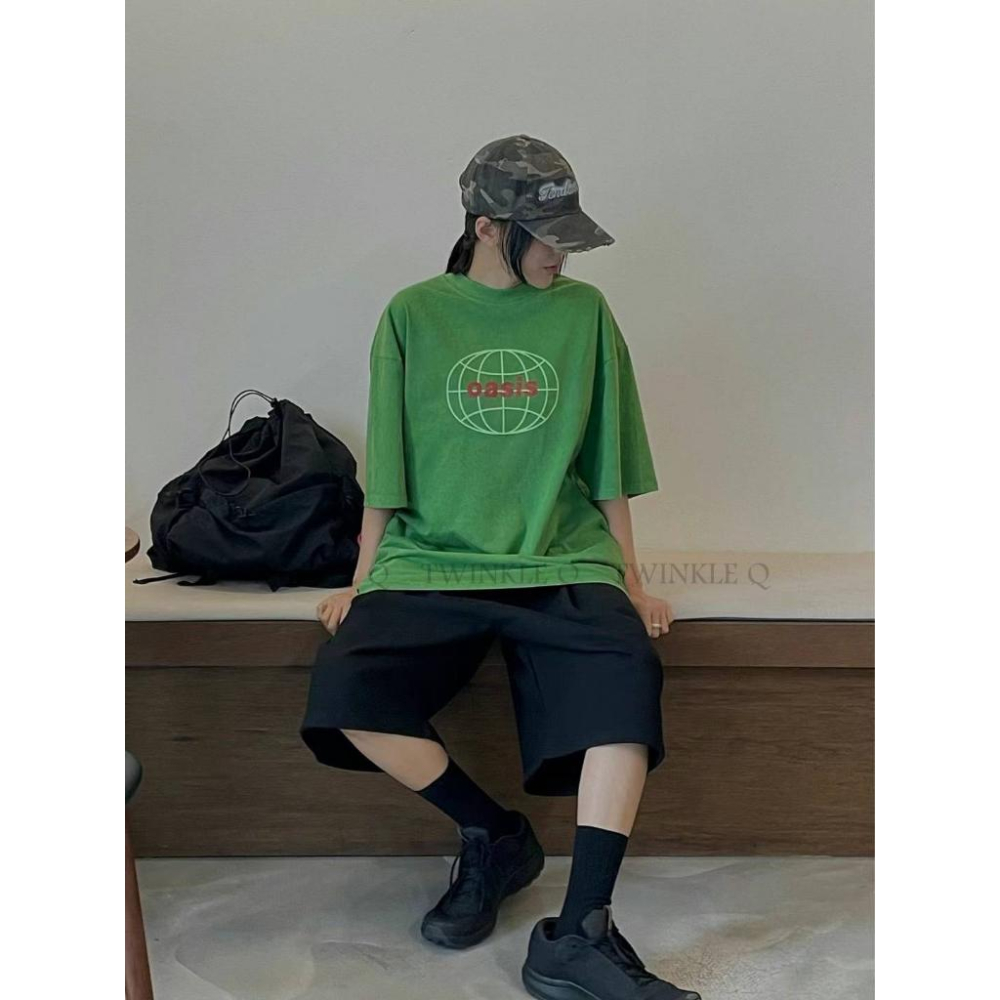 🎀Twinkle Q韓國代購-預購✈️東大門🔥南大門正韓 短袖t恤 字母 印花 水洗t恤 韓國t恤 寬鬆上衣 短t 中性-細節圖4