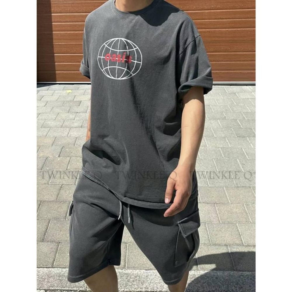 🎀Twinkle Q韓國代購-預購✈️東大門🔥南大門正韓 短袖t恤 字母 印花 水洗t恤 韓國t恤 寬鬆上衣 短t 中性-細節圖7