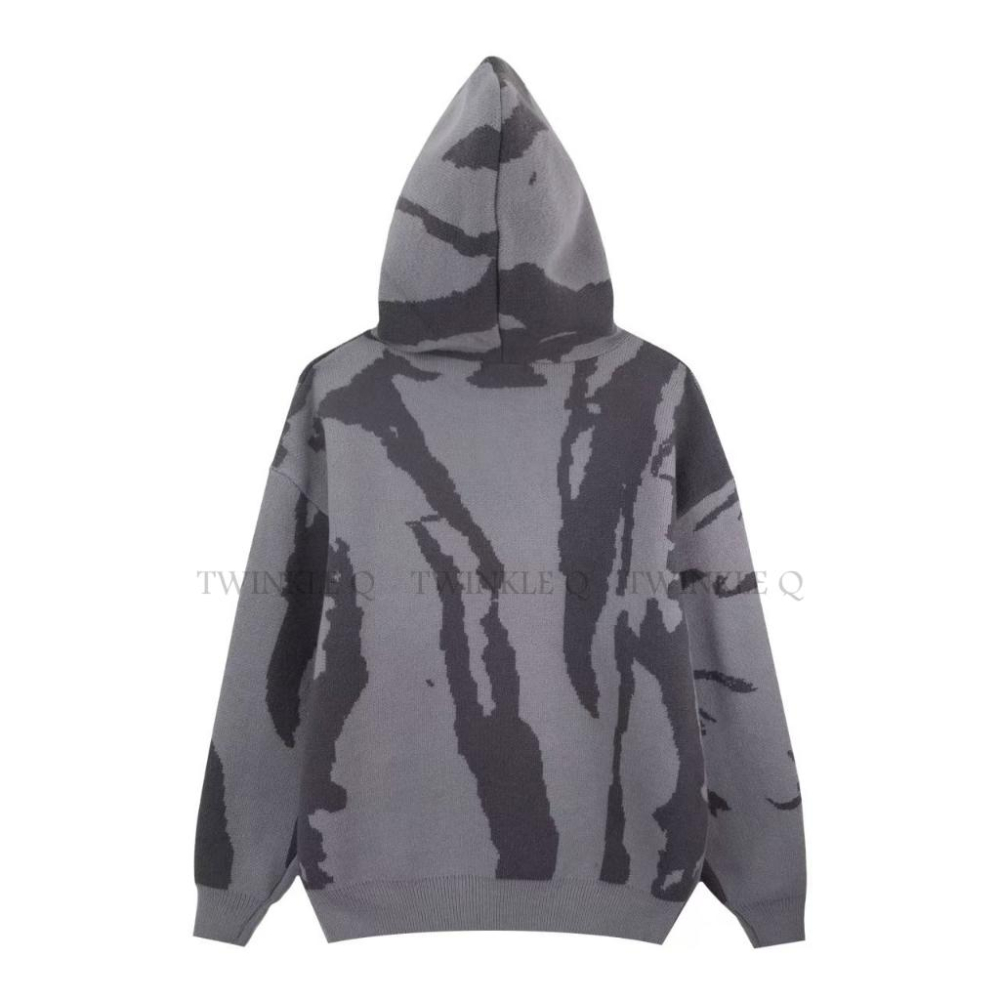 🎀Twinkle Q韓國代購-預購✈️東大門🔥南大門正韓 針織連帽上衣 迷彩風 休閒 連帽t恤 針織毛衣 毛衣-細節圖8