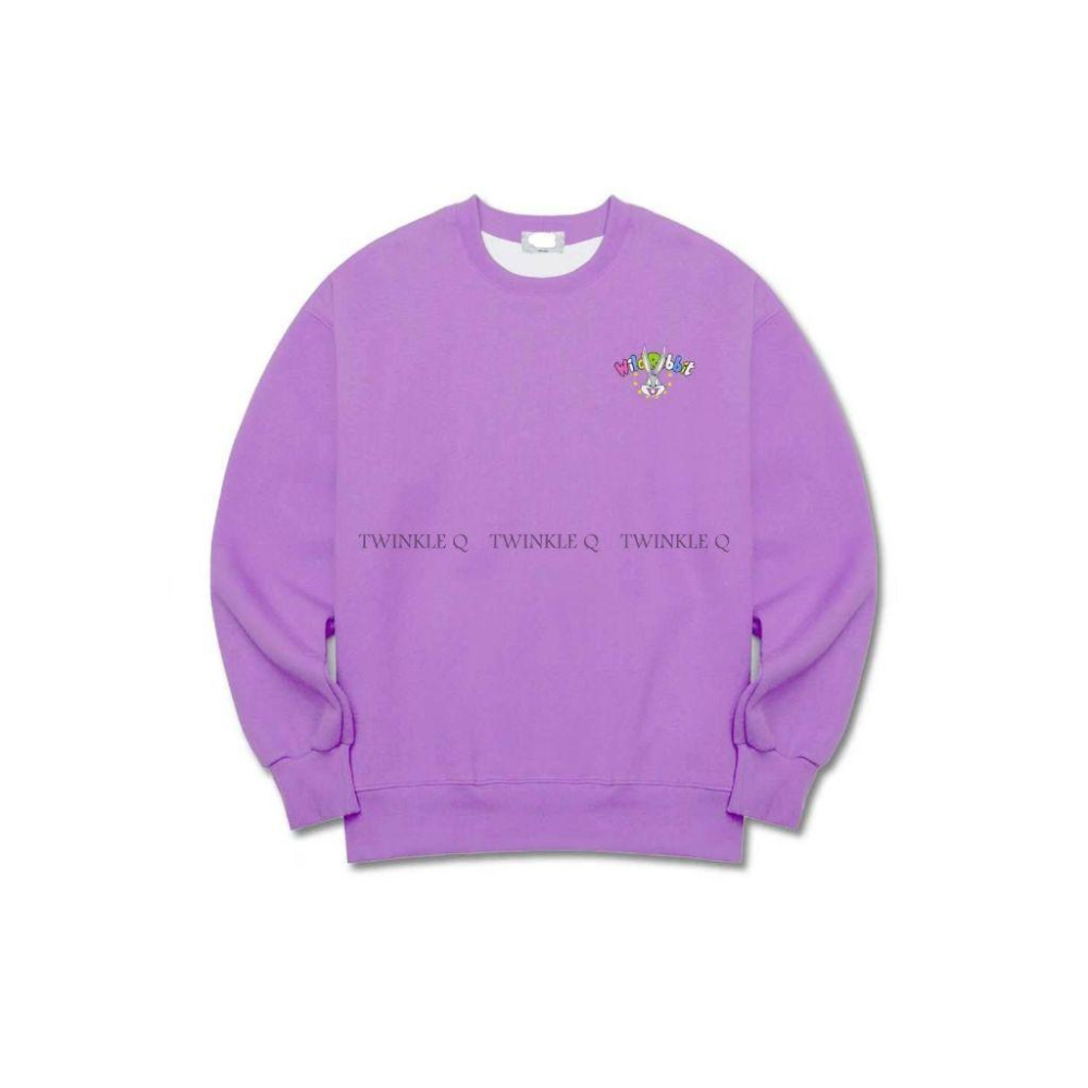 Twinkle Q韓國代購(現貨+預購) ✈️東大門🔥南大門正韓 彩色字母 兔兔印花 大學t 休閒 長袖t恤 男女中性-細節圖2