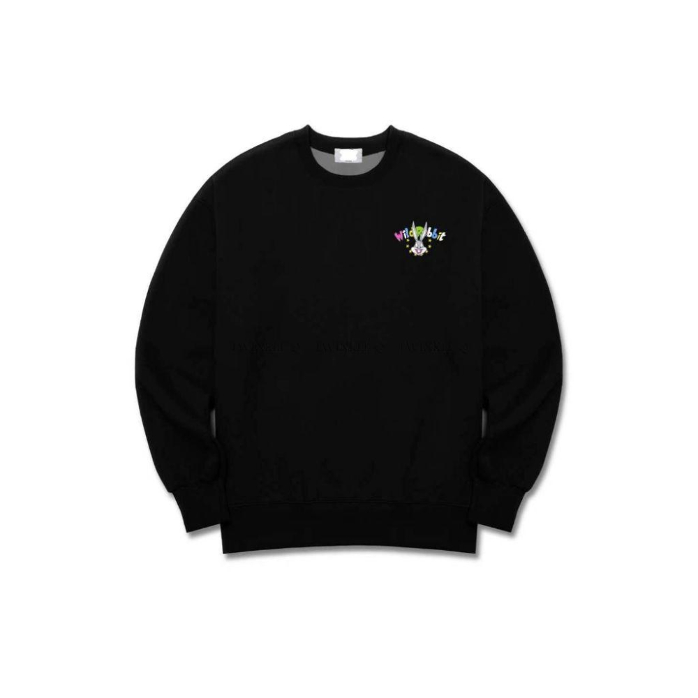 Twinkle Q韓國代購(現貨+預購) ✈️東大門🔥南大門正韓 彩色字母 兔兔印花 大學t 休閒 長袖t恤 男女中性-細節圖4