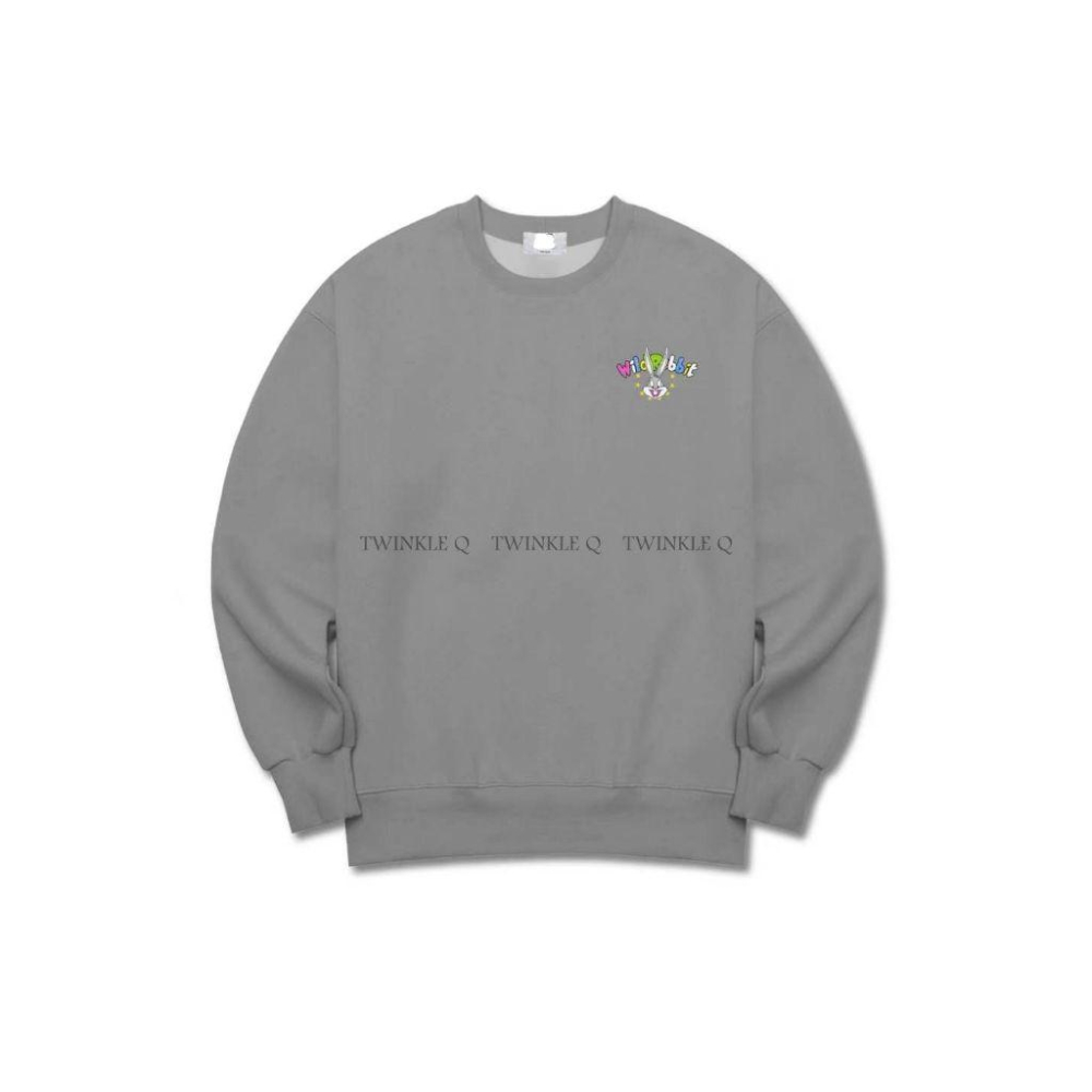 Twinkle Q韓國代購(現貨+預購) ✈️東大門🔥南大門正韓 彩色字母 兔兔印花 大學t 休閒 長袖t恤 男女中性-細節圖6