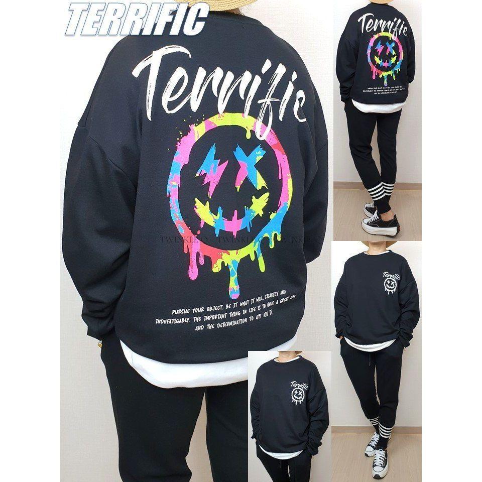 Twinkle Q韓國代購-預購✈️東大門🔥南大門正韓 微笑 圖案 彩色 印花 潮t 休閒上衣 大學t 男女 中性-細節圖5