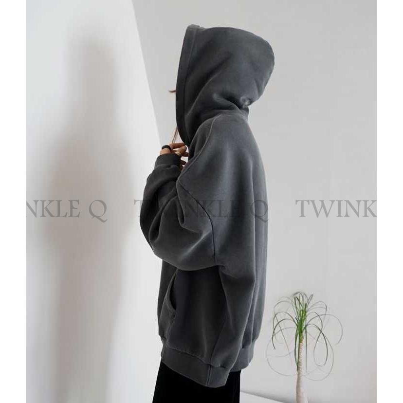 🎀TwinkleQ韓國代購-預購✈️東大門🔥南大門正韓 連帽t恤 男女中性 字母印花 簡約 刷毛 連帽上衣 連帽衫 帽t-細節圖4