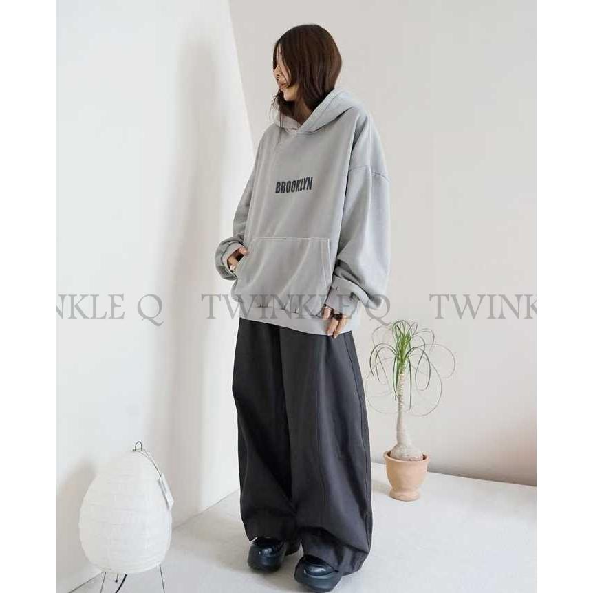 🎀TwinkleQ韓國代購-預購✈️東大門🔥南大門正韓 連帽t恤 男女中性 字母印花 簡約 刷毛 連帽上衣 連帽衫 帽t-細節圖6