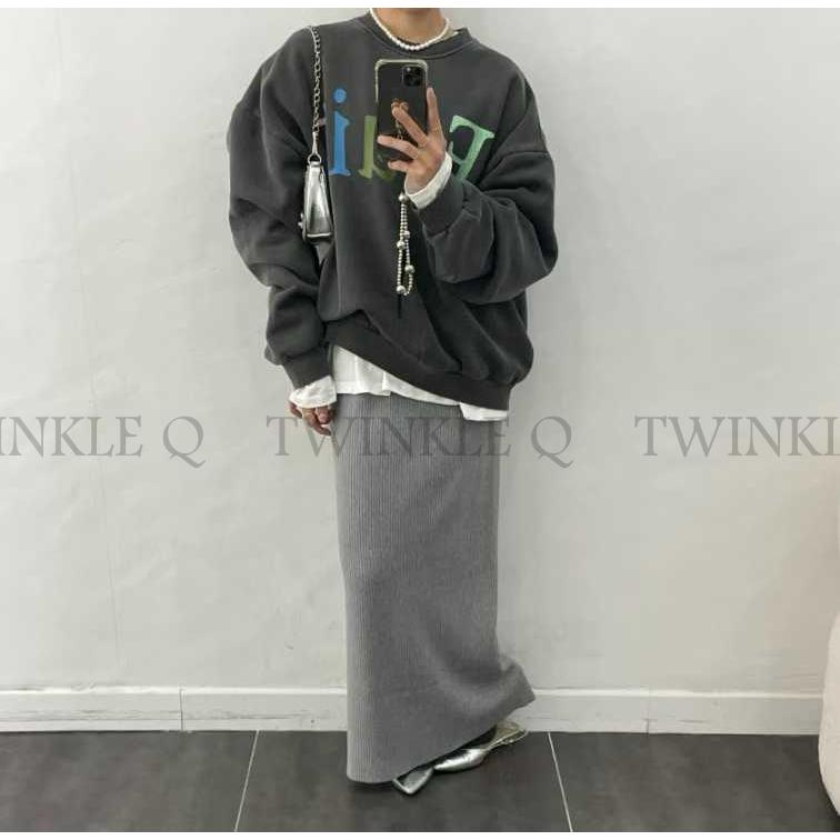 🎀TwinkleQ韓國代購-預購✈️東大門🔥南大門正韓 大學t 彩色 字母印花 水洗t 刷毛 長袖上衣 長t 大學踢-細節圖4