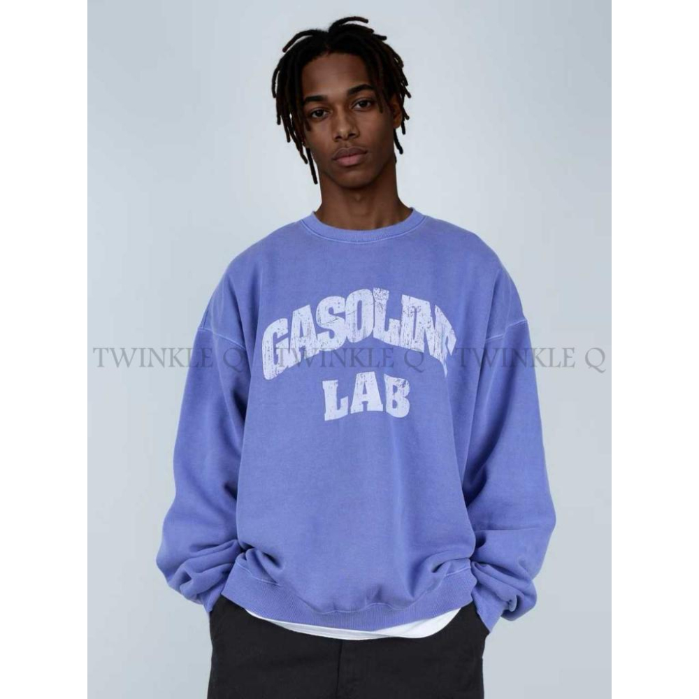 🎀TwinkleQ韓國代購-預購✈️東大門🔥南大門正韓 大學t 男女中性 字母印花 刷毛 水洗t 長袖t恤 上衣 大學踢-細節圖2