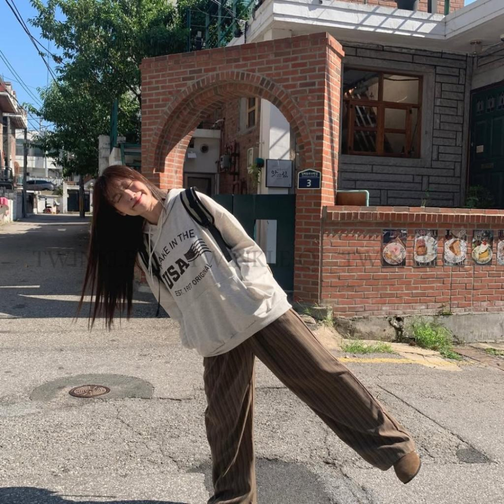 🎀TwinkleQ韓國代購-預購✈️東大門🔥南大門正韓 休閒長褲 條紋 鬆緊 寬鬆長褲 長褲-細節圖3