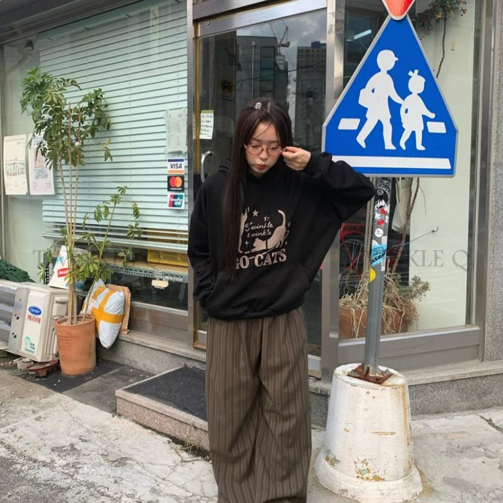 🎀TwinkleQ韓國代購-預購✈️東大門🔥南大門正韓 休閒長褲 條紋 鬆緊 寬鬆長褲 長褲-細節圖5