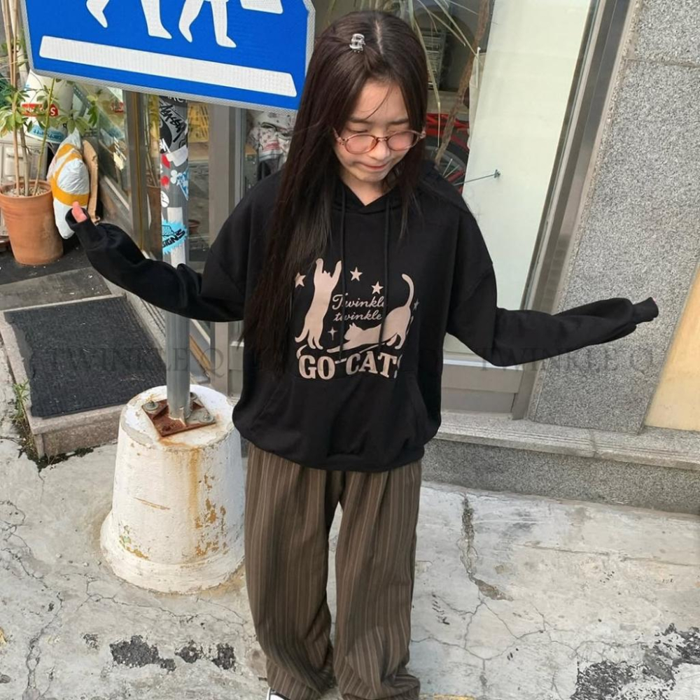 🎀TwinkleQ韓國代購-預購✈️東大門🔥南大門正韓 休閒長褲 條紋 鬆緊 寬鬆長褲 長褲-細節圖6