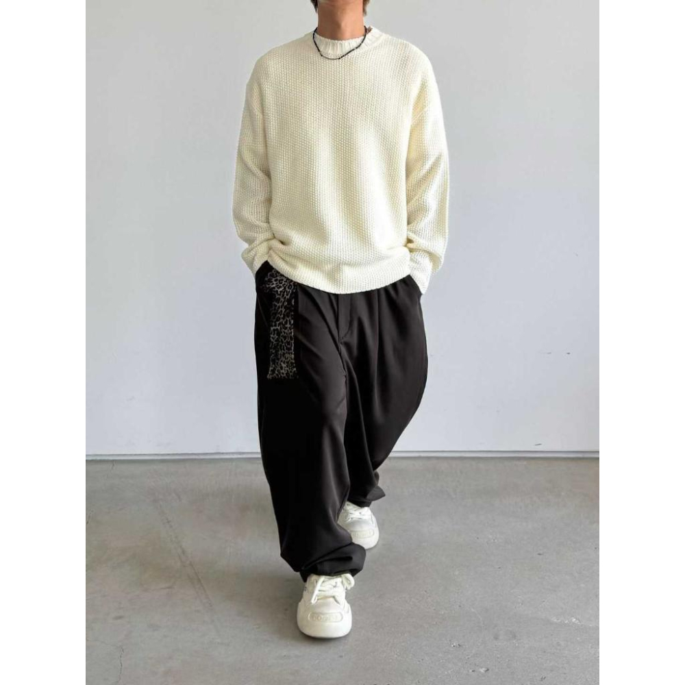 🎀TwinkleQ韓國代購-預購✈️東大門🔥南大門正韓 針織毛衣 字母 印花 寬鬆 針織上衣 毛衣 長袖上衣-細節圖2