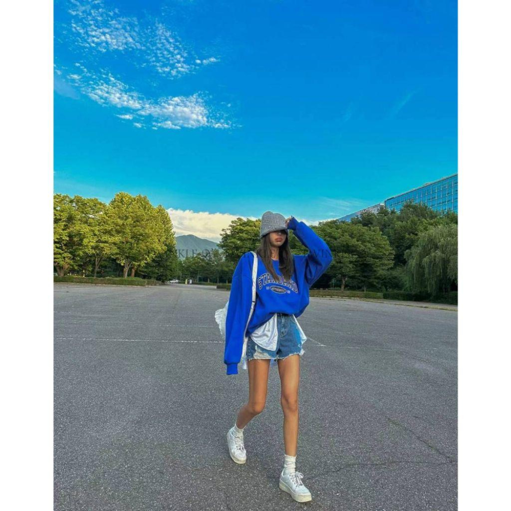 Twinkle Q韓國代購(現貨+預購)✈️東大門🔥南大門正韓 美式風 校園風 字母 刺繡 大學t 長袖t恤 男女 中性-細節圖3