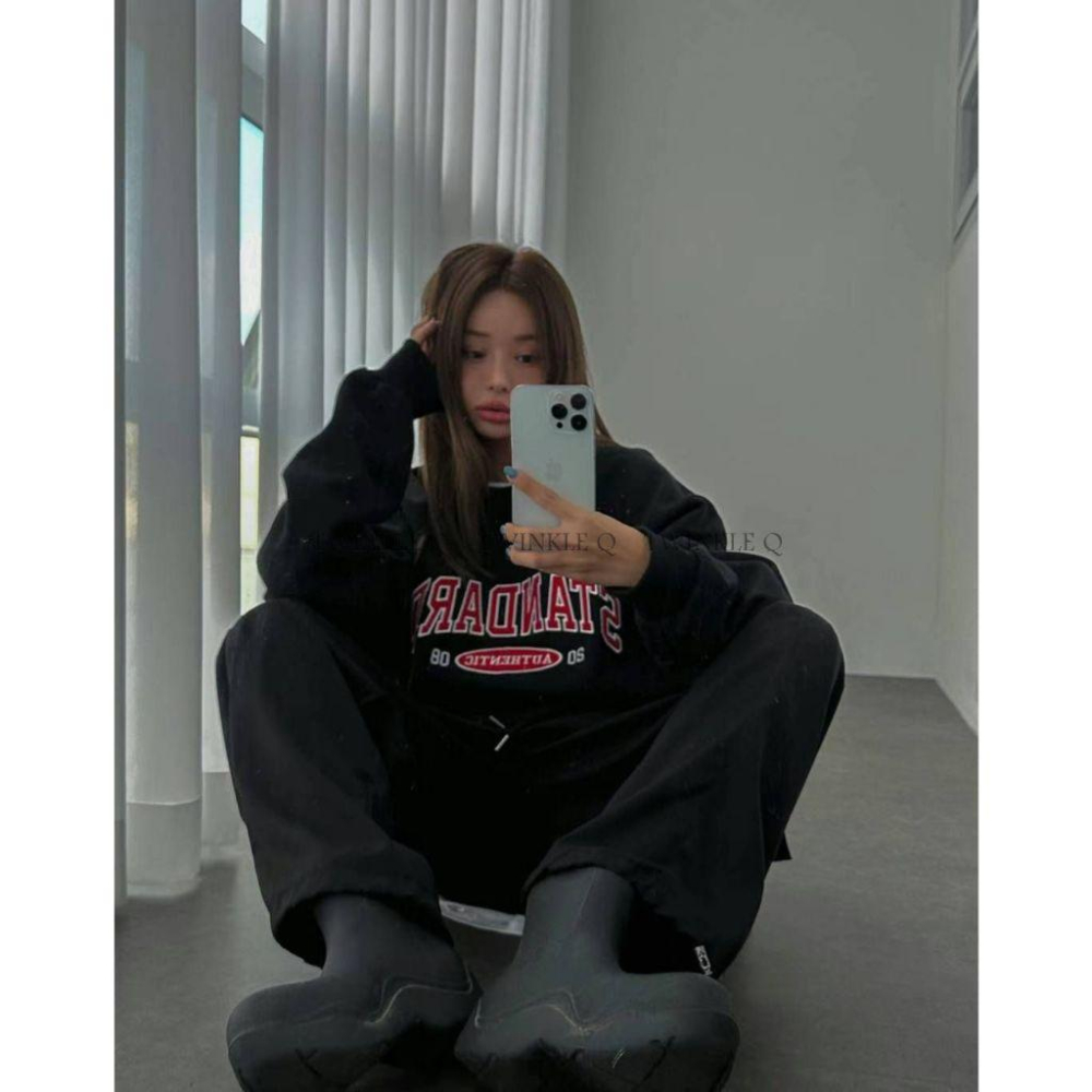 Twinkle Q韓國代購(現貨+預購)✈️東大門🔥南大門正韓 美式風 校園風 字母 刺繡 大學t 長袖t恤 男女 中性-細節圖7