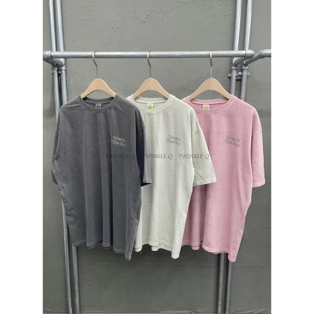 🎀Twinkle Q韓國代購(現貨+預購)南大門正韓🇰🇷 微笑荷包蛋 圖案 字母印花T恤 短袖上衣 韓國t恤 男女 中性-細節圖5