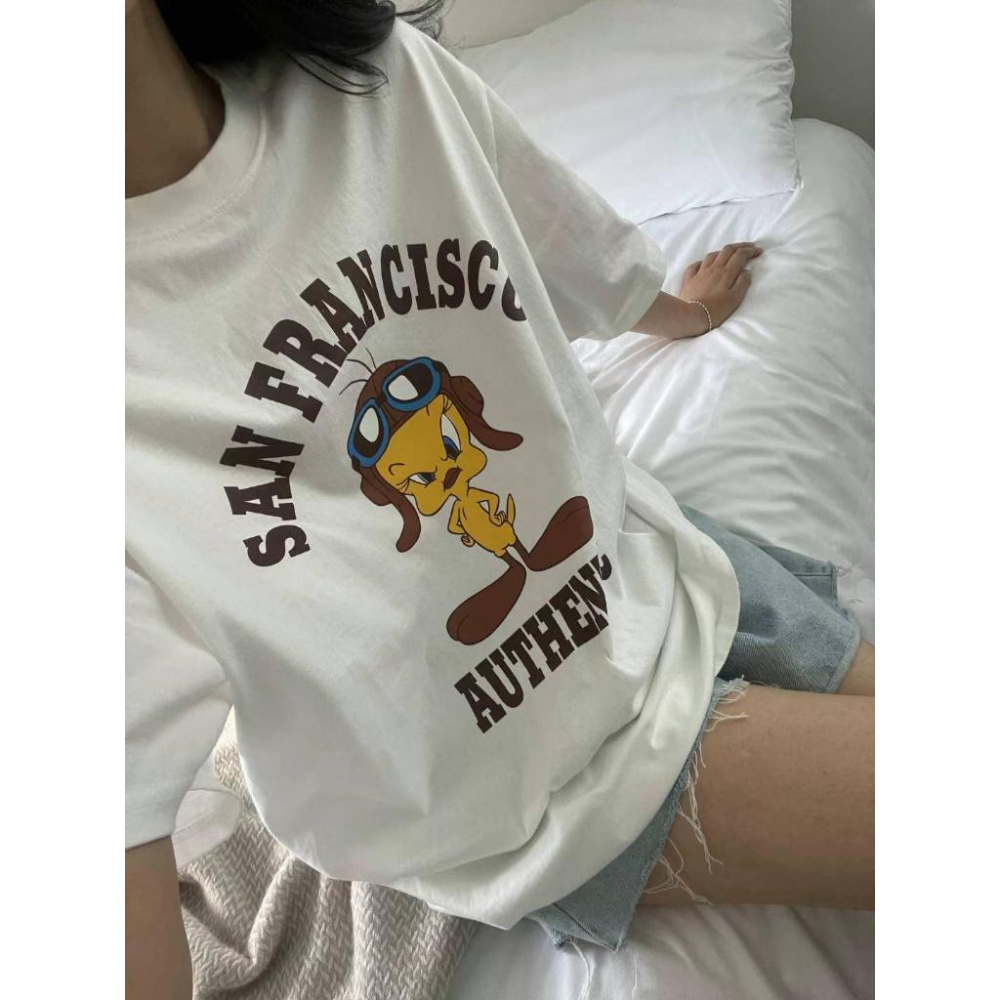 🎀Twinkle Q韓國代購(現貨＋預購)✈️東大門🔥南大門正韓 卡通圖案 崔弟 印花 短袖t恤 休閒上衣 男女 中性-細節圖3