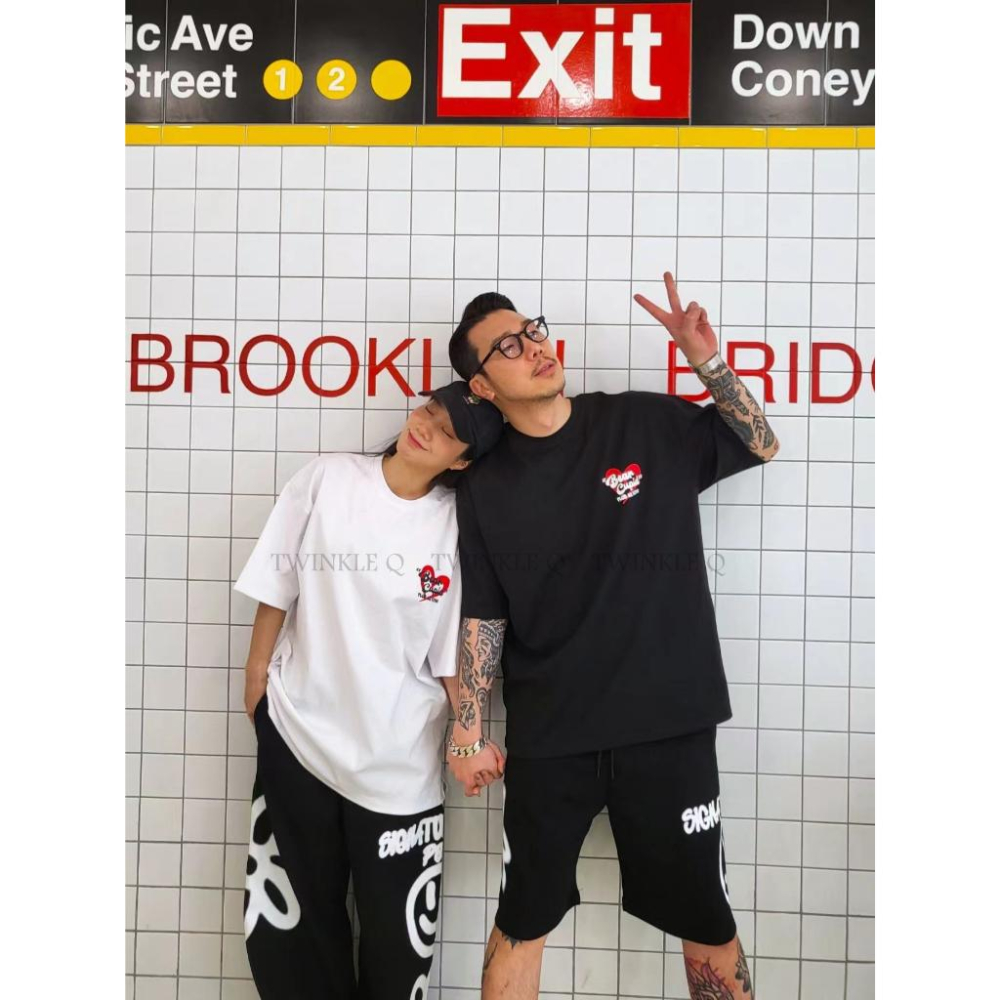 🎀Twinkle Q韓國代購(現貨＋預購) ✈️東大門🔥南大門正韓 短袖t恤 愛心 熊熊 邱比特 上衣 t恤 男女 中性-細節圖3