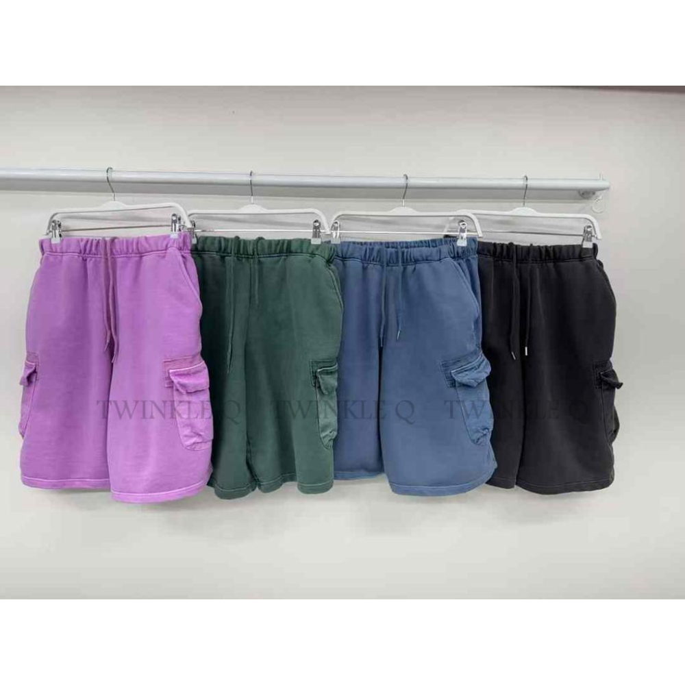 🎀Twinkle Q韓國代購-預購✈️東大門🔥南大門正韓 休閒套裝 素色 百搭 水洗t恤 工裝短褲 口袋 運動套裝 中性-細節圖2
