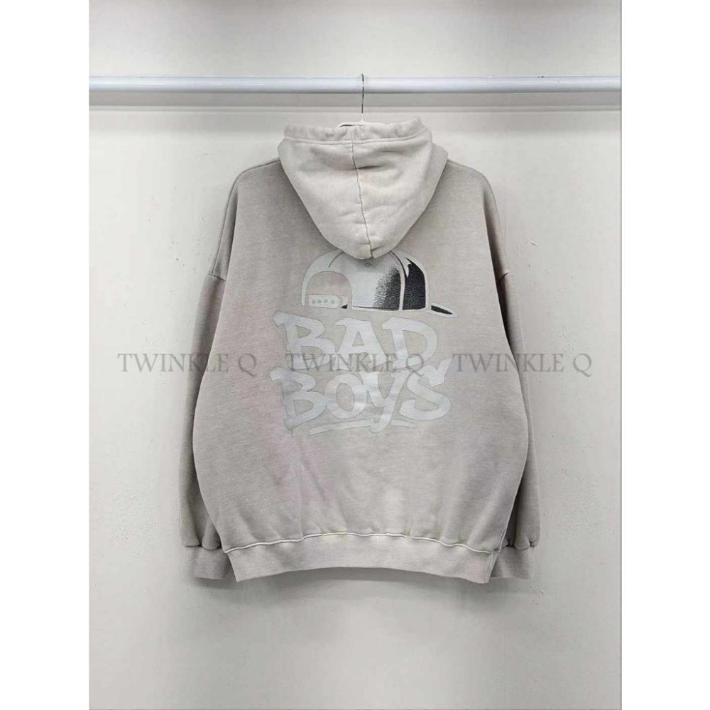 🎀TwinkleQ韓國代購BUY好物-預購✈️正韓🇰🇷 連帽t恤 男女中性 男孩 帽子 街頭 水洗t 連帽上衣 帽t-細節圖3