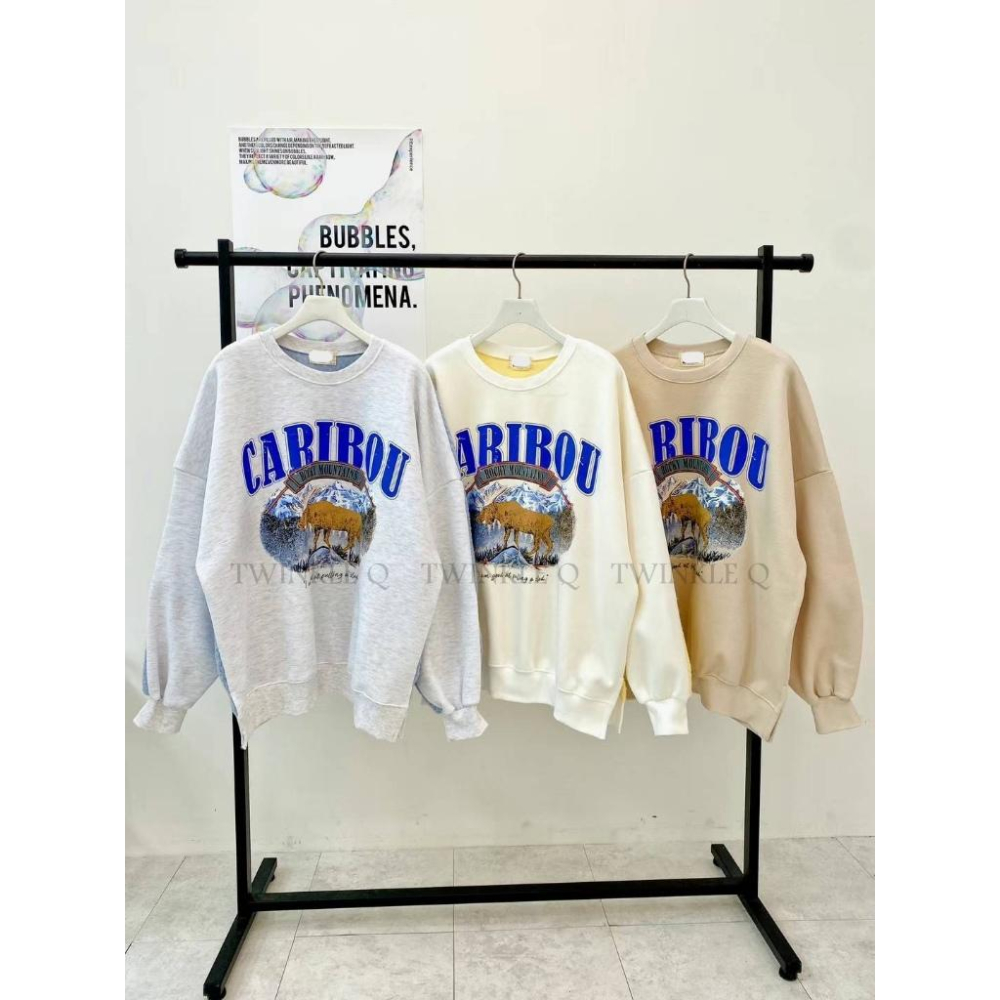 🎀 Twinkle Q韓國代購BUY好物-預購✈️正韓🇰🇷 大學t 圖案印花 異材質 刷毛 拼色 休閒上衣 長t 大學踢-細節圖8