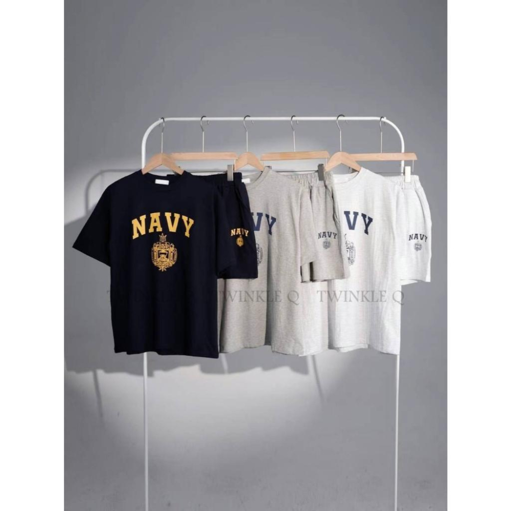 🎀 Twinkle Q韓國代購BUY好物-預購✈️正韓🇰🇷 休閒套裝 美式風格 字母印花 短袖上衣 休閒 短褲 套裝-細節圖8