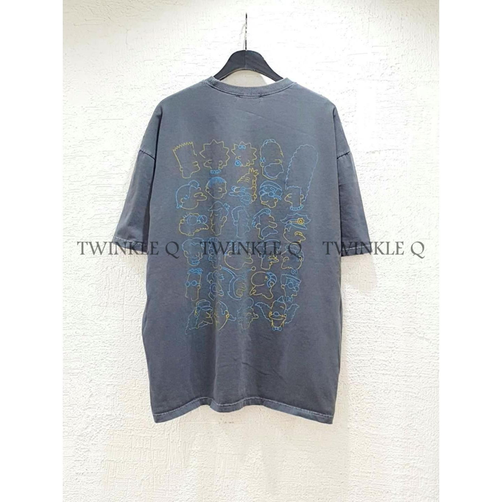 🎀 Twinkle Q 🎀-預購✈️正韓🇰🇷東大門 辛普森 印花 水洗 寬鬆 Ｔ恤 休閒 短袖 上衣 男女 中性-細節圖2