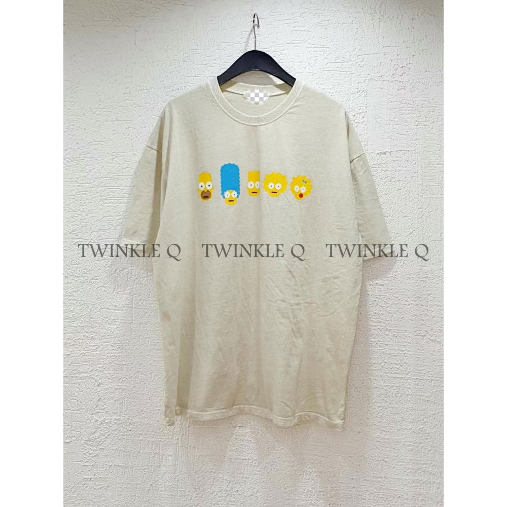🎀 Twinkle Q 🎀-預購✈️正韓🇰🇷東大門 辛普森 印花 水洗 寬鬆 Ｔ恤 休閒 短袖 上衣 男女 中性-細節圖3