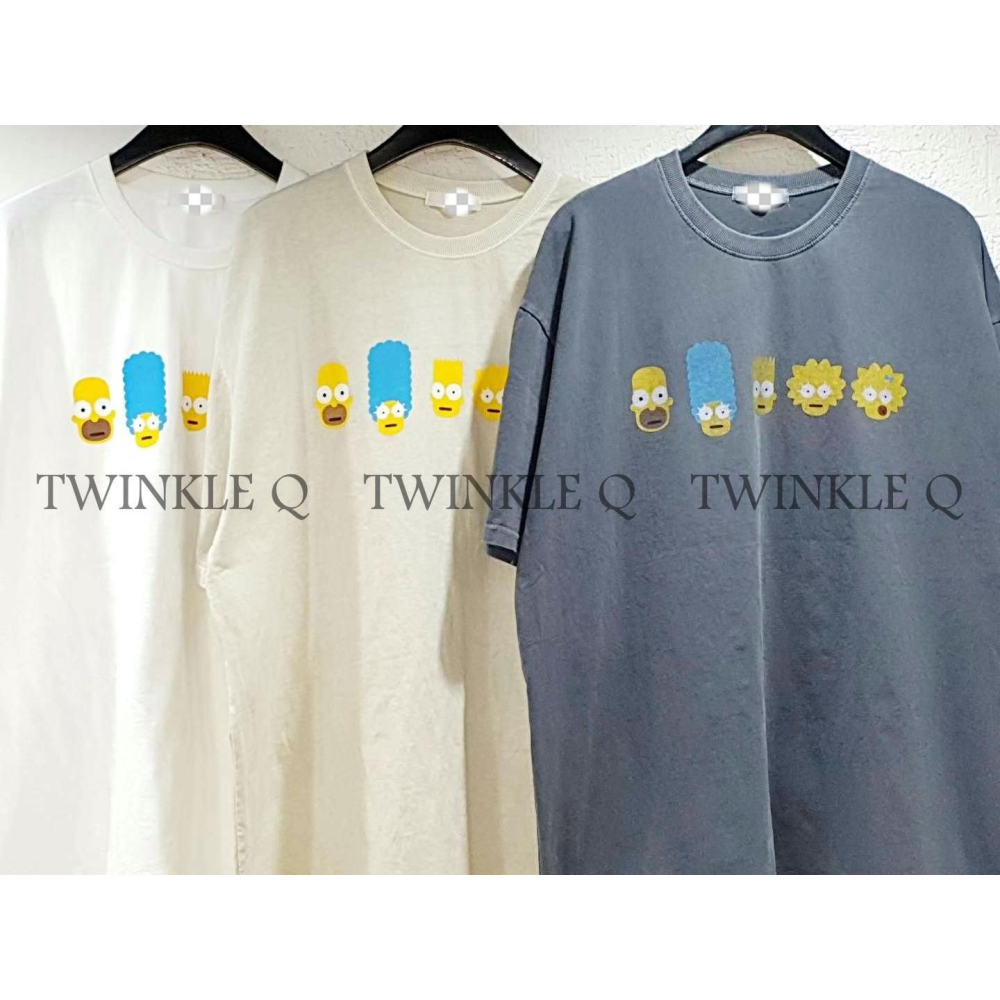 🎀 Twinkle Q 🎀-預購✈️正韓🇰🇷東大門 辛普森 印花 水洗 寬鬆 Ｔ恤 休閒 短袖 上衣 男女 中性-細節圖7