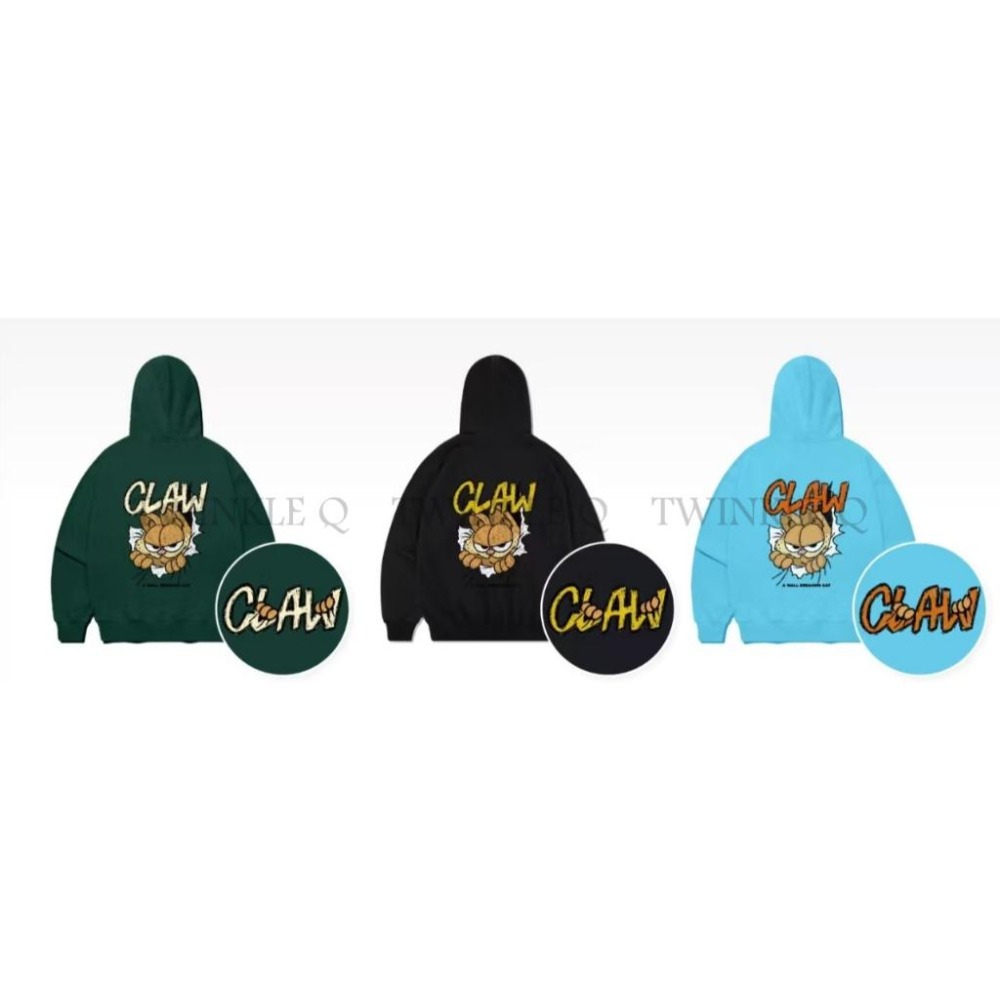 🎀TwinkleQ韓國代購-預購✈️東大門🔥南大門正韓 連帽t恤  男女中性 加菲貓 圖案印花 寬鬆上衣 連帽上衣 帽t-細節圖5