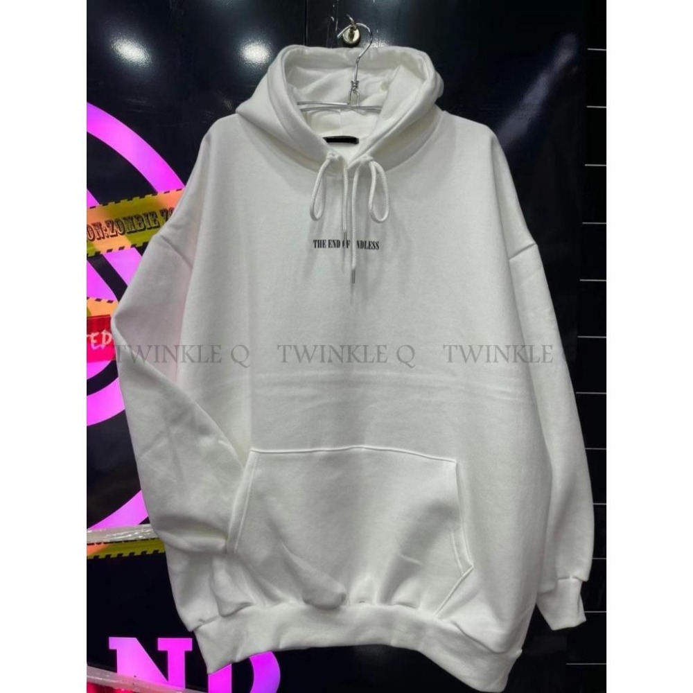 🎀TwinkleQ韓國代購-預購✈️東大門🔥南大門正韓 連帽t恤 男女 中性 字母印花 簡約 寬鬆 連帽上衣 帽t-細節圖3