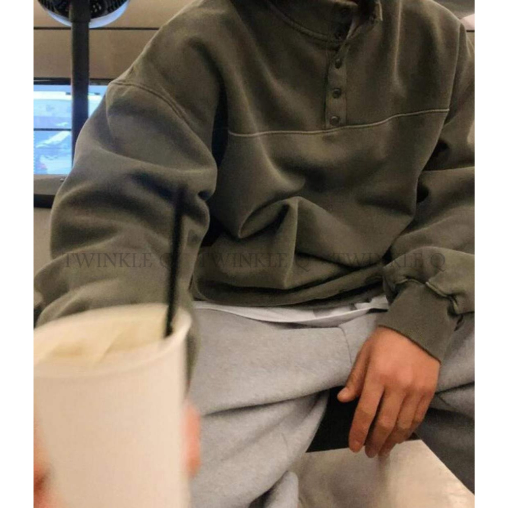 🎀TwinkleQ韓國代購-預購✈️東大門🔥南大門正韓 大學t 男女中性 刷毛 半開拉鍊 長袖上衣 長t 大學踢-細節圖4