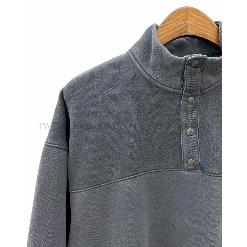 🎀TwinkleQ韓國代購-預購✈️東大門🔥南大門正韓 大學t 男女中性 刷毛 半開拉鍊 長袖上衣 長t 大學踢-細節圖10