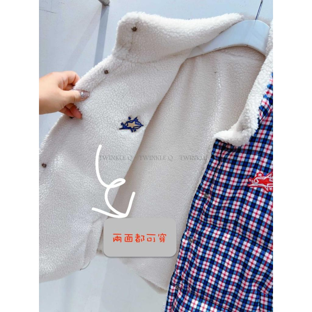 🎀TwinkleQ韓國代購BUY好物-預購✈️正韓🇰🇷 休閒背心外套 絨毛 格子背心 口袋 兩面都可穿 背心-細節圖5