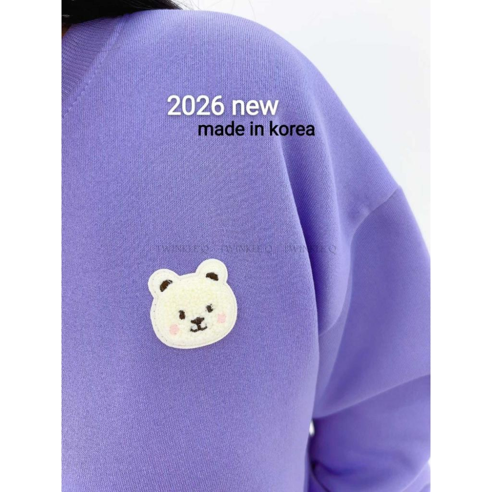 🎀TwinkleQ韓國代購BUY好物-預購✈️正韓🇰🇷 大學t 刷毛 圖案 貼布 休閒上衣 長袖t恤 長t 大學踢-細節圖2