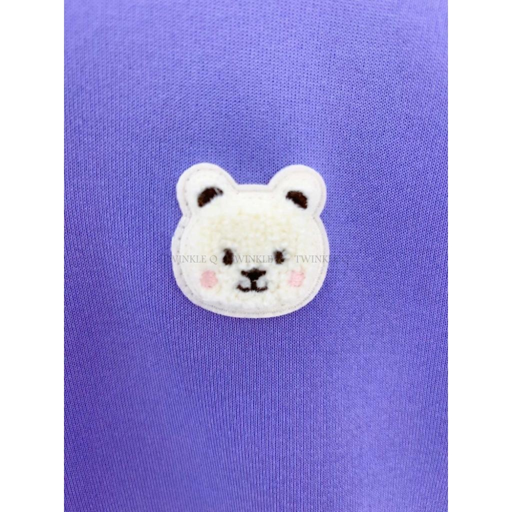 🎀TwinkleQ韓國代購BUY好物-預購✈️正韓🇰🇷 大學t 刷毛 圖案 貼布 休閒上衣 長袖t恤 長t 大學踢-細節圖5