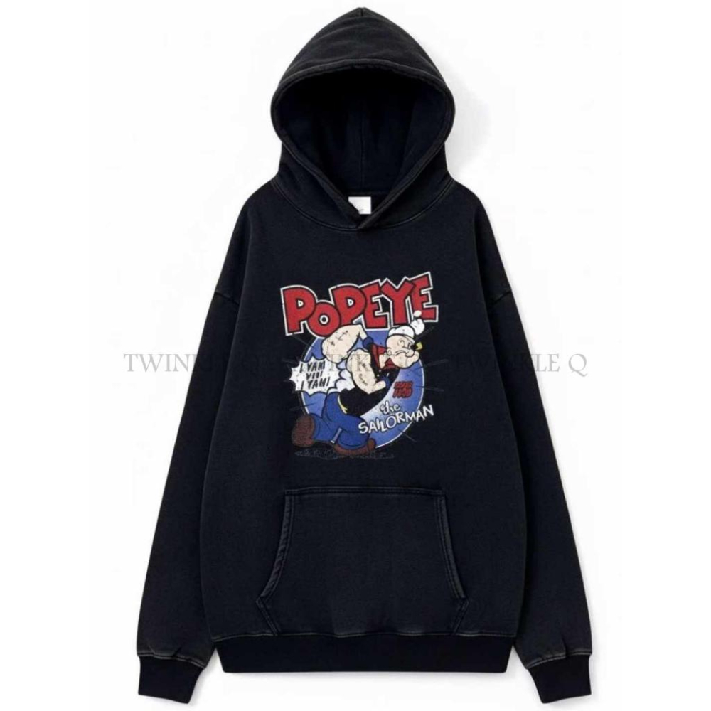 🎀TwinkleQ韓國代購BUY好物-預購✈️正韓🇰🇷 連帽t恤 大學t 卜派 刷毛 水洗t恤 連帽上衣 連帽衫 大學踢-細節圖6