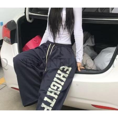 🎀TwinkleQ韓國代購-預購✈️東大門🔥南大門正韓 休閒長褲 正反印花 氣球褲 寬鬆 拉繩 運動 長褲-細節圖3