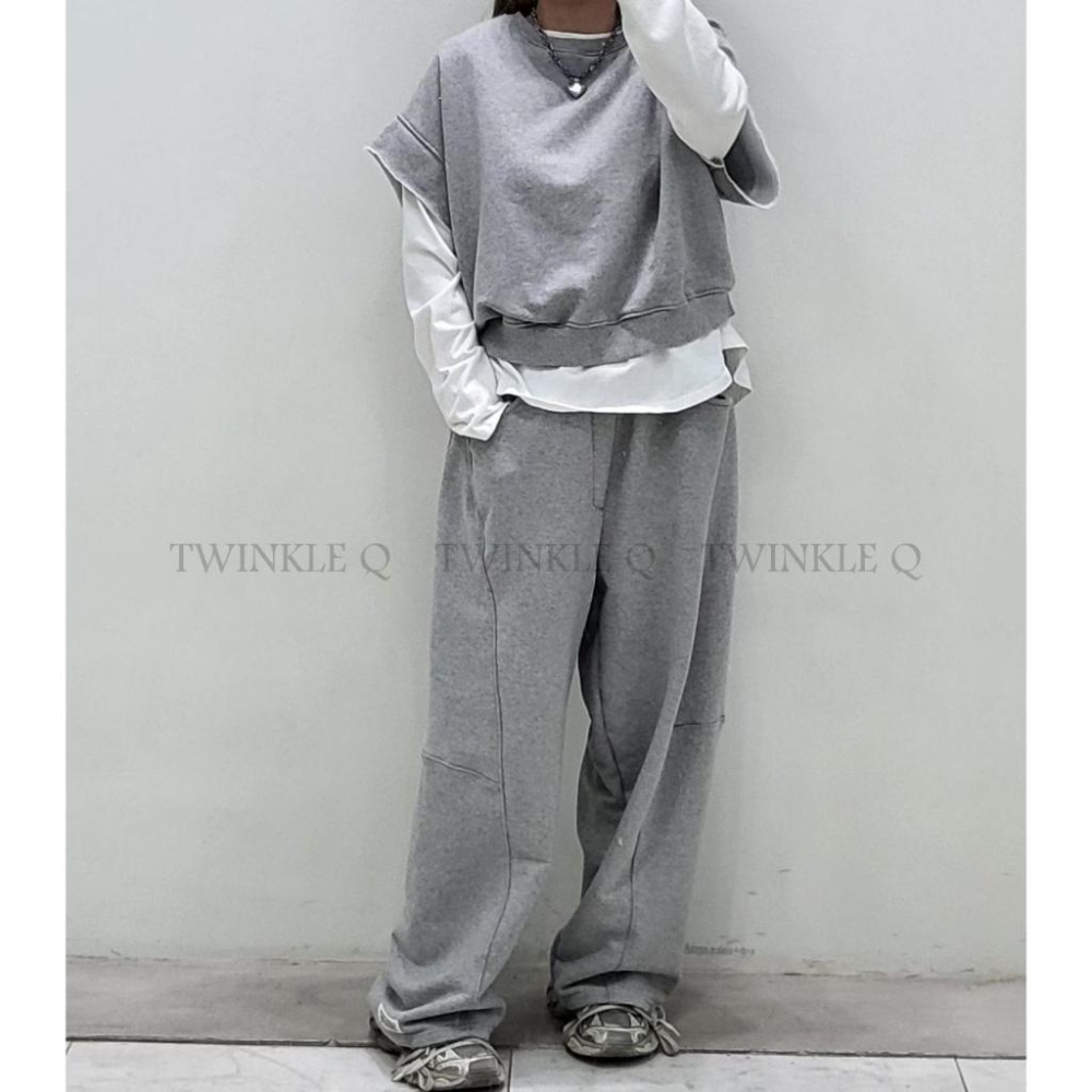 🎀TwinkleQ韓國代購-預購✈️東大門🔥南大門正韓 休閒長褲 素色 百搭 貼布 鬆緊 居家 運動 長褲-細節圖6