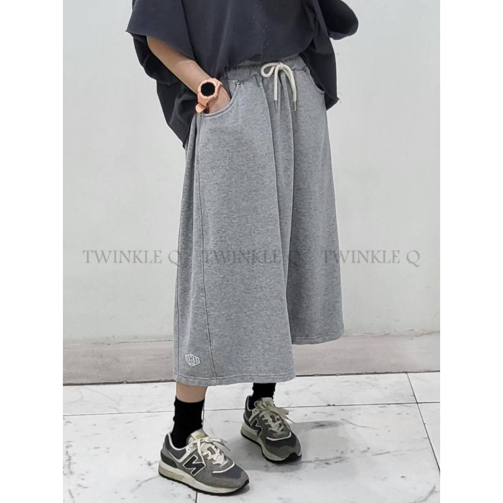 🎀TwinkleQ韓國代購-預購✈️東大門🔥南大門正韓 休閒長裙 刺繡 A字裙 鬆緊 舒適 居家 長裙-細節圖7